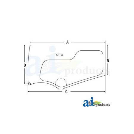 A & I Products Glass, Lower Door 37" x23" x2" A-4651658